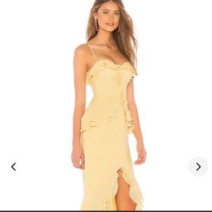 Lovers + Friends Melissa Gown in Yellow Size XS